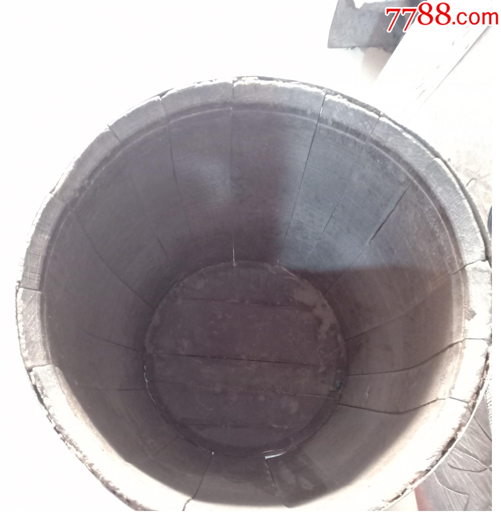 晚清德商谦信洋行,老木桶,酒桶或染料桶,带英文标,尺寸60*45cm