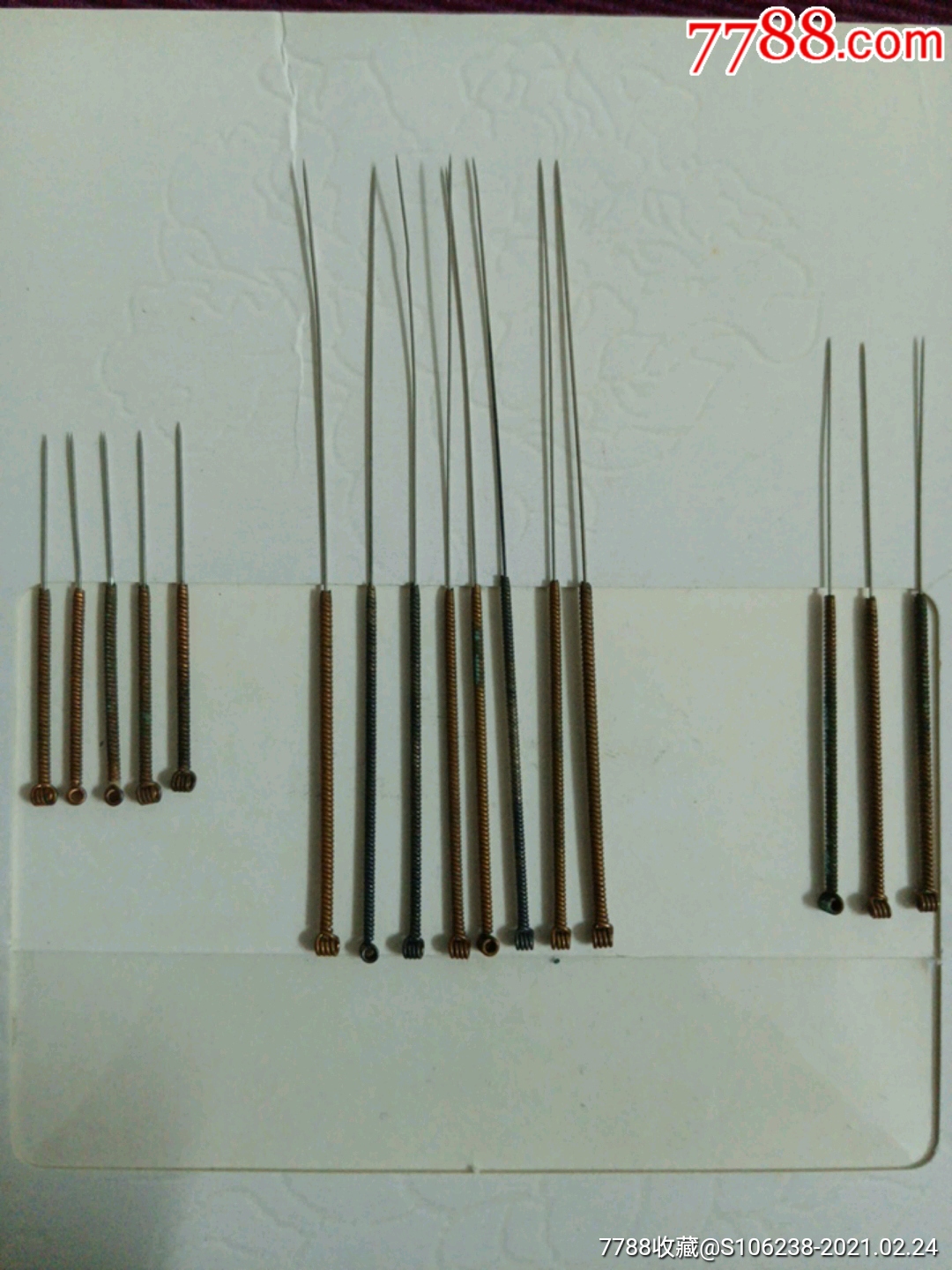 中医文化收藏精品针灸穴位银针3全16支合售