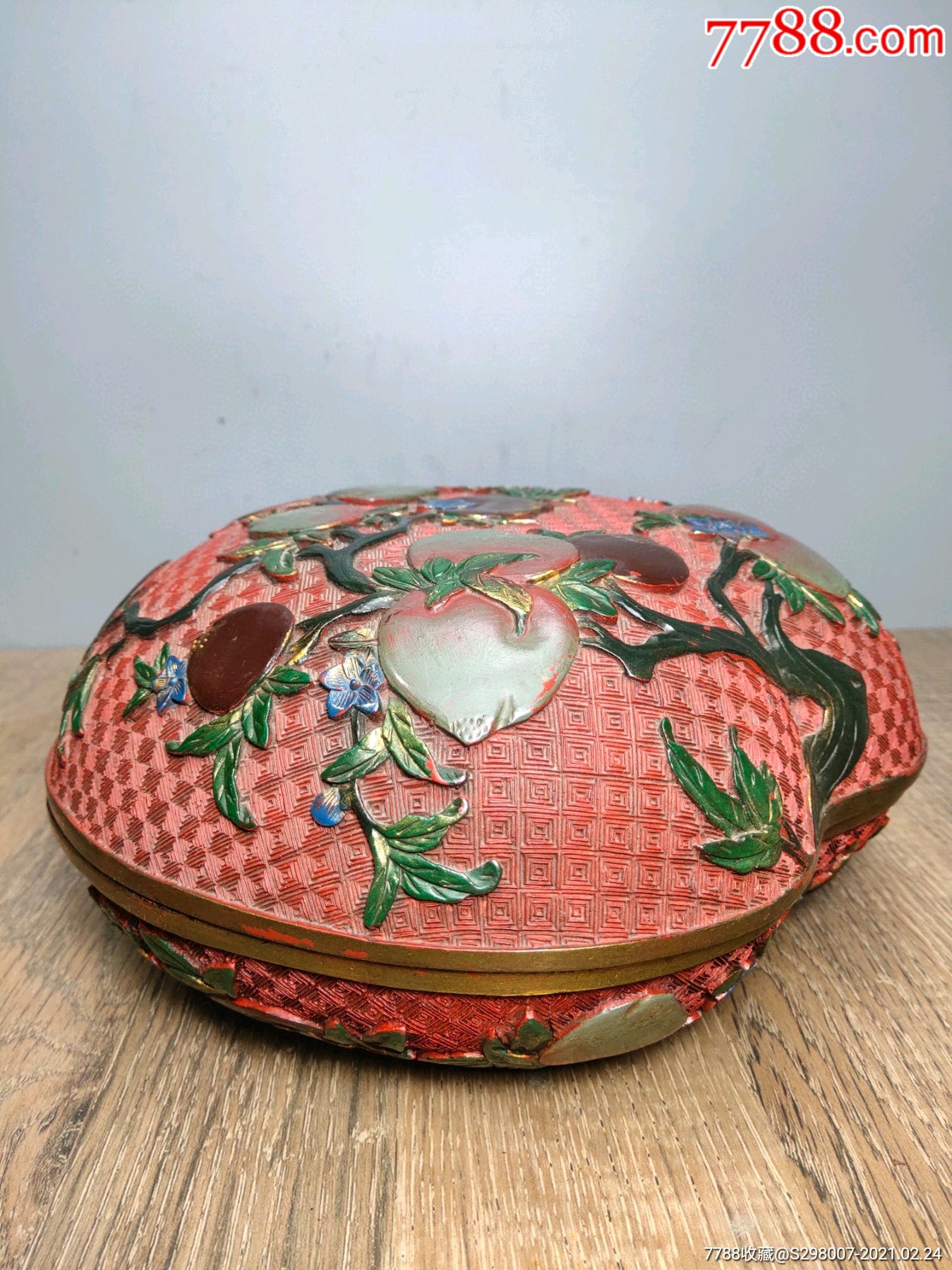 民国漆器手工绘盒