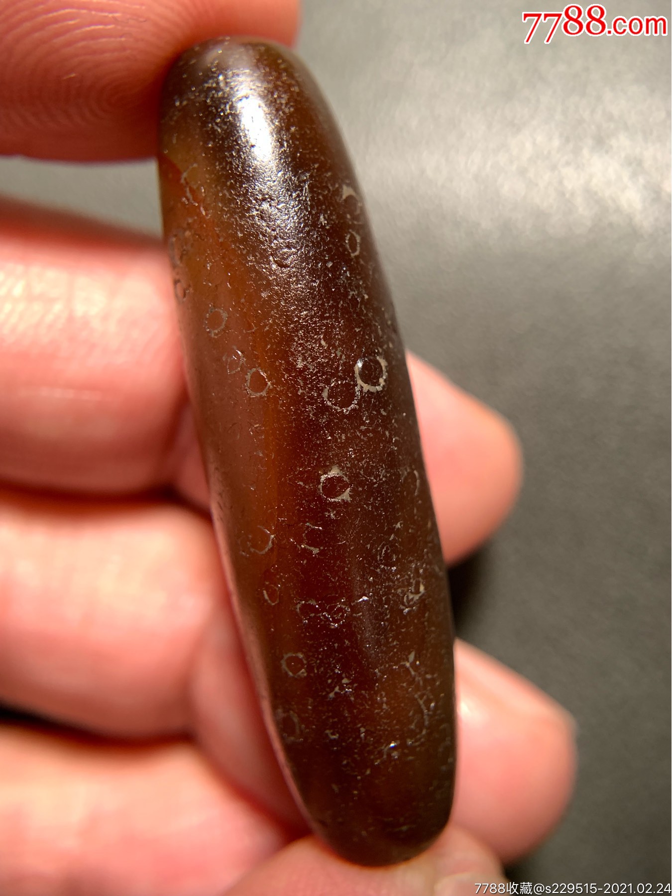 藏传糖色玛瑙珠44*12.5毫米