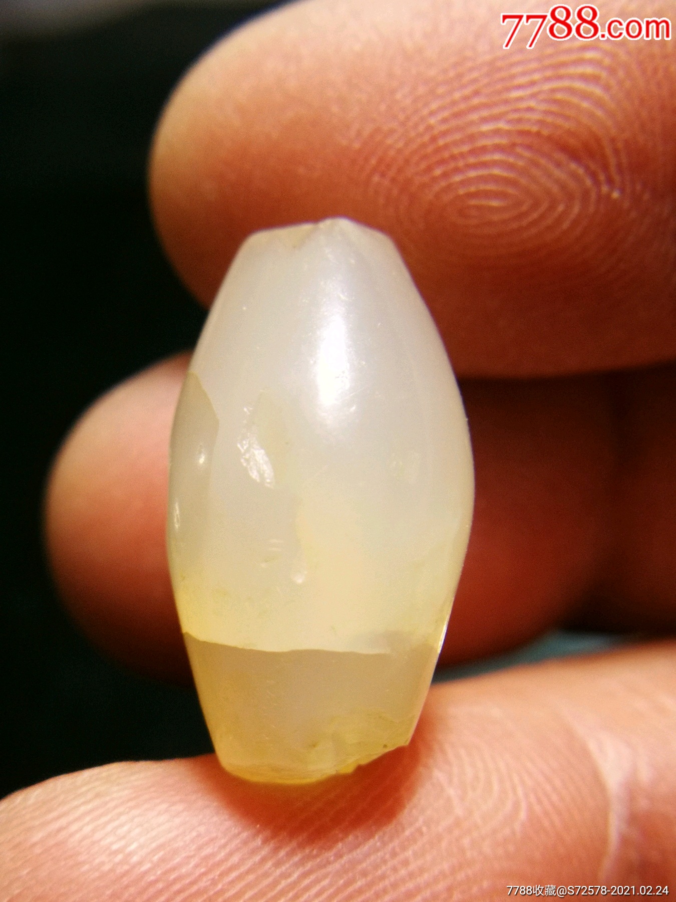 高古千年白玉髓珠