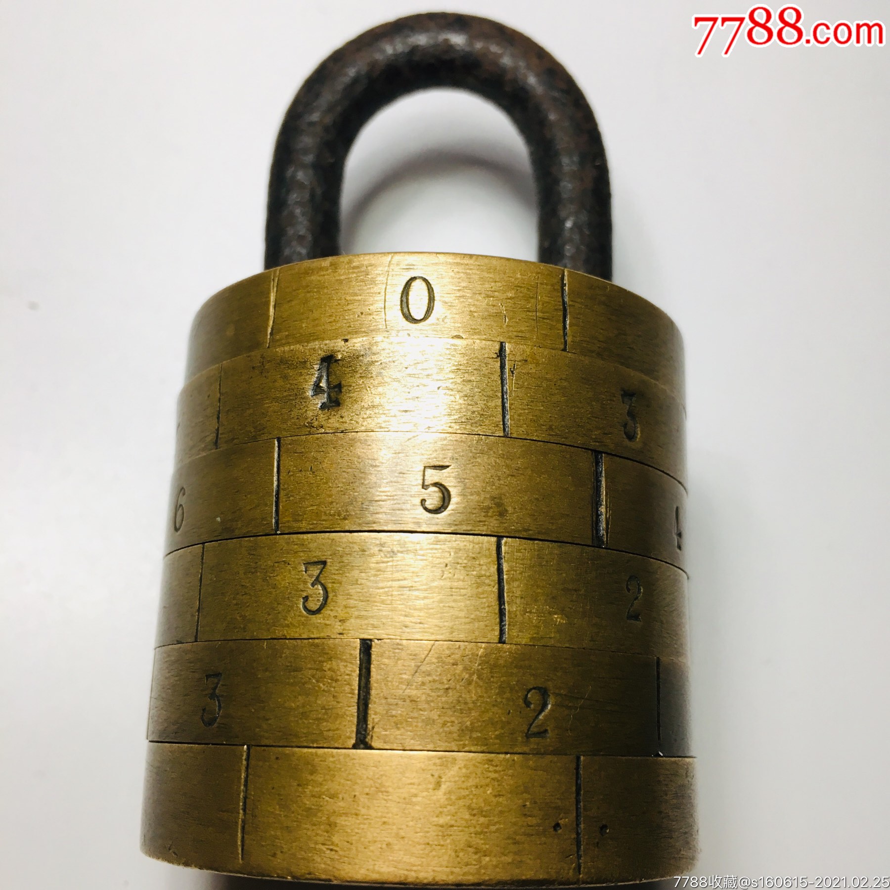 超大清代民国时期数字老密码锁老铜锁机关锁老钥匙古锁收藏