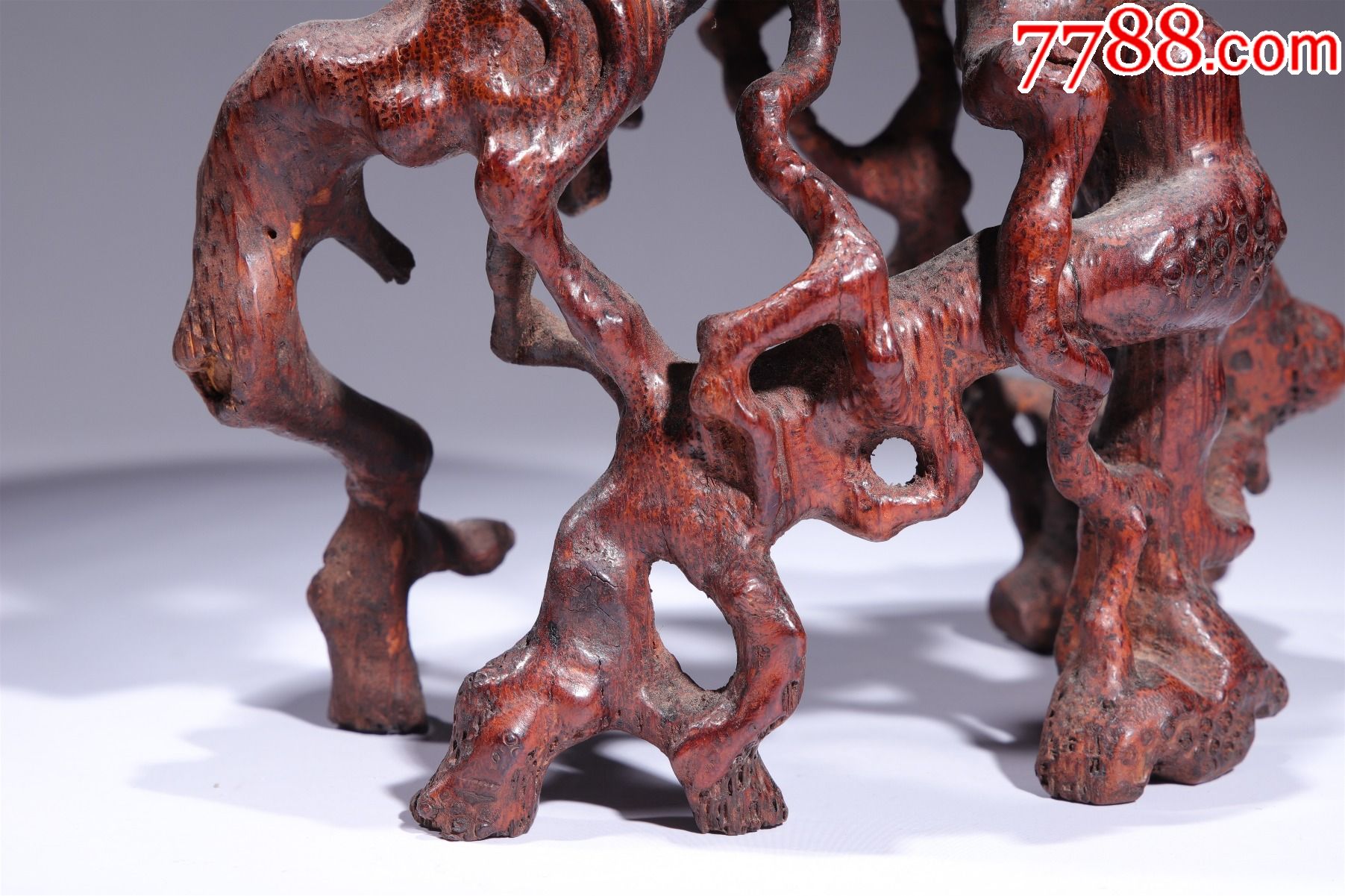 竹雕根雕底座20.5x11.5x17.5cm