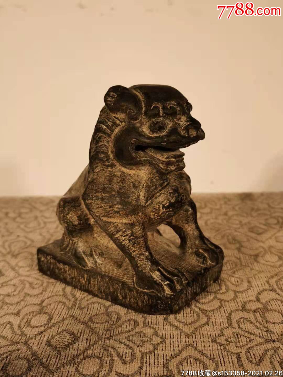 清代案头狮子一个