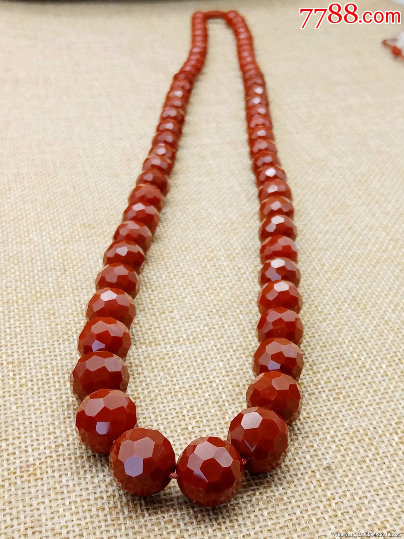 纯天然极品南红瓦西料项链