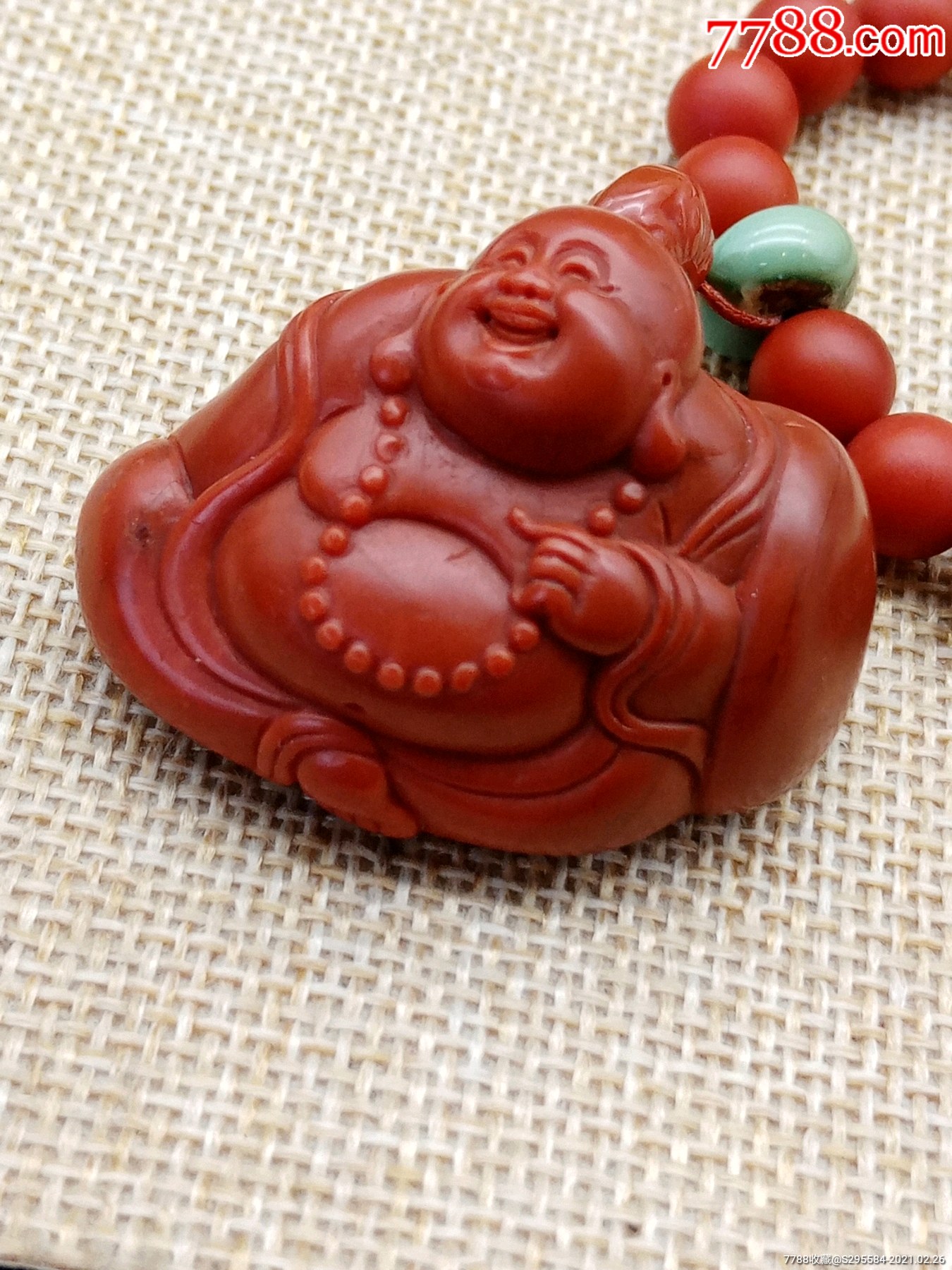 纯天然精品南红弥勒佛