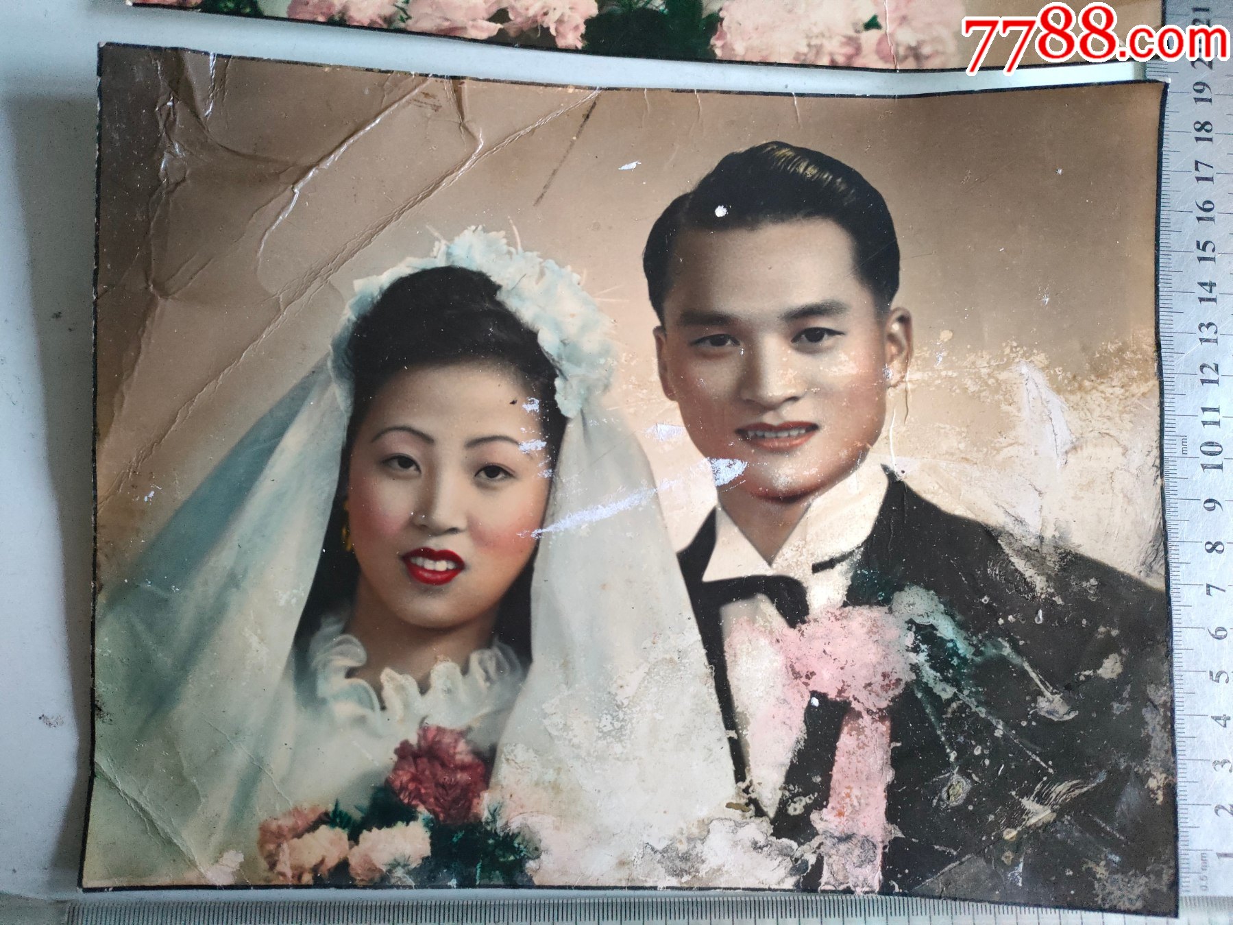 结婚照老照片2张