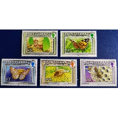 1986年蒙特塞拉特岛蜜蜂和蜂巢，蚂蚁和蝴蝶及峰鸟邮票5枚新原胶(se78598219)_7788收藏__收藏热线