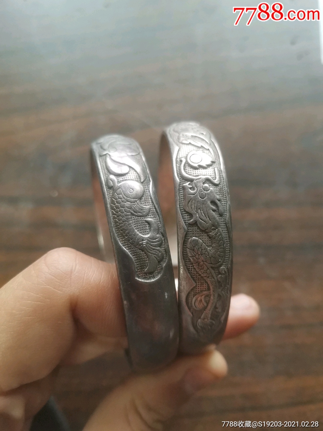 银镯一对(直径:7)_银镯_大名集卡【7788收藏__收藏热线】