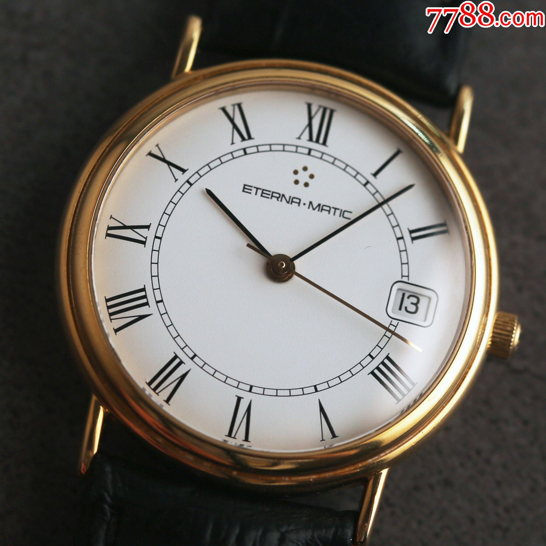 瑞士绮年华古董表白陶瓷盘收藏面eta鼻祖高级五星上将_手表/腕表_作品