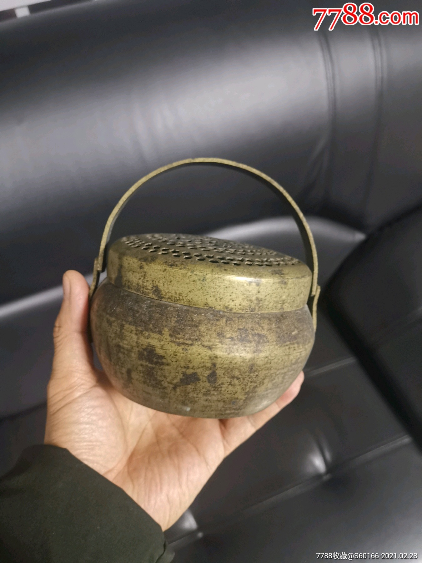 原味晚清民国小巧乖乖铜手炉