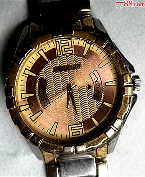 奥伦多男式手表orlandoz425完好可以走时实物如图