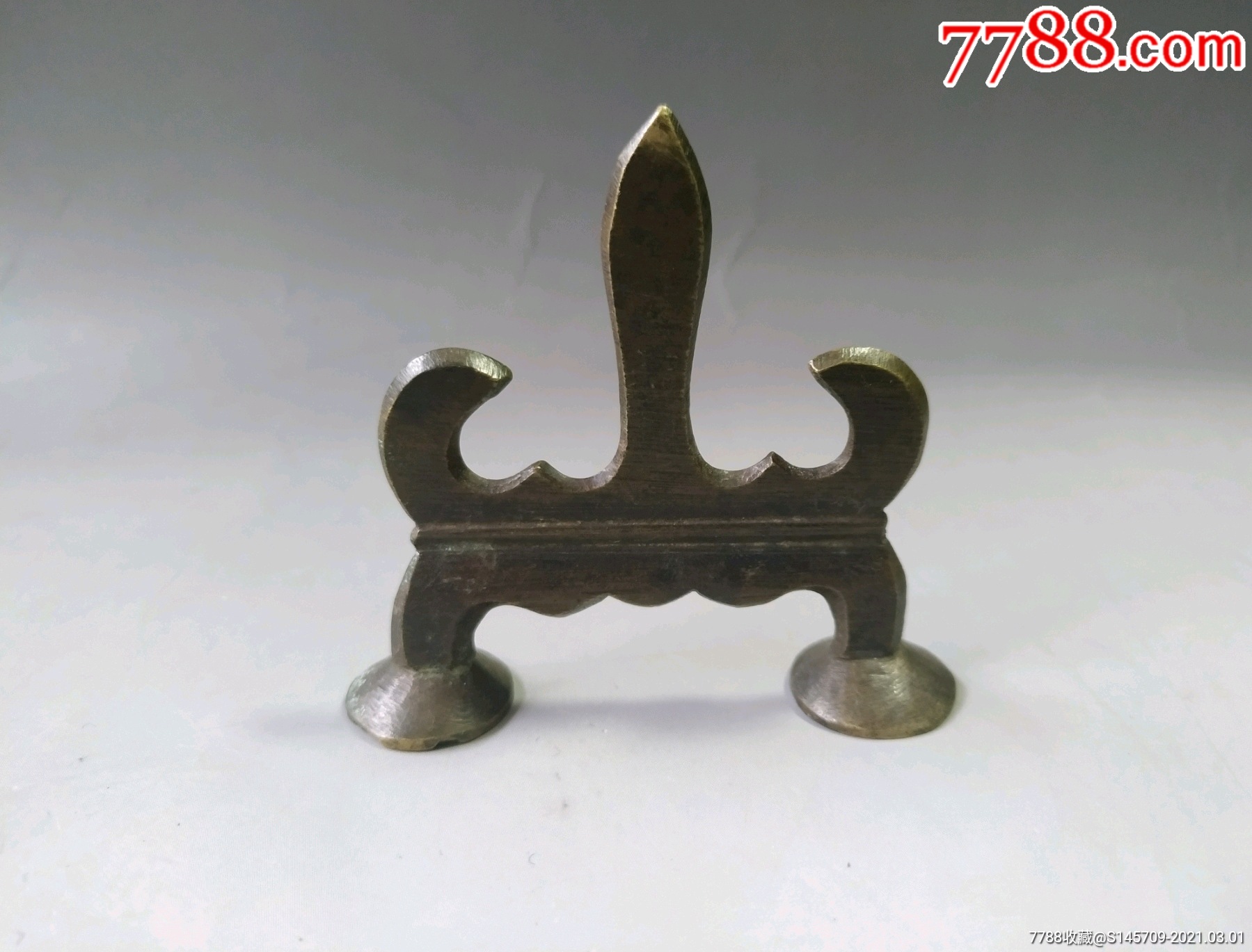 晚清山型铜笔架文房用品雅玩精品喜欢的朋友不要错过