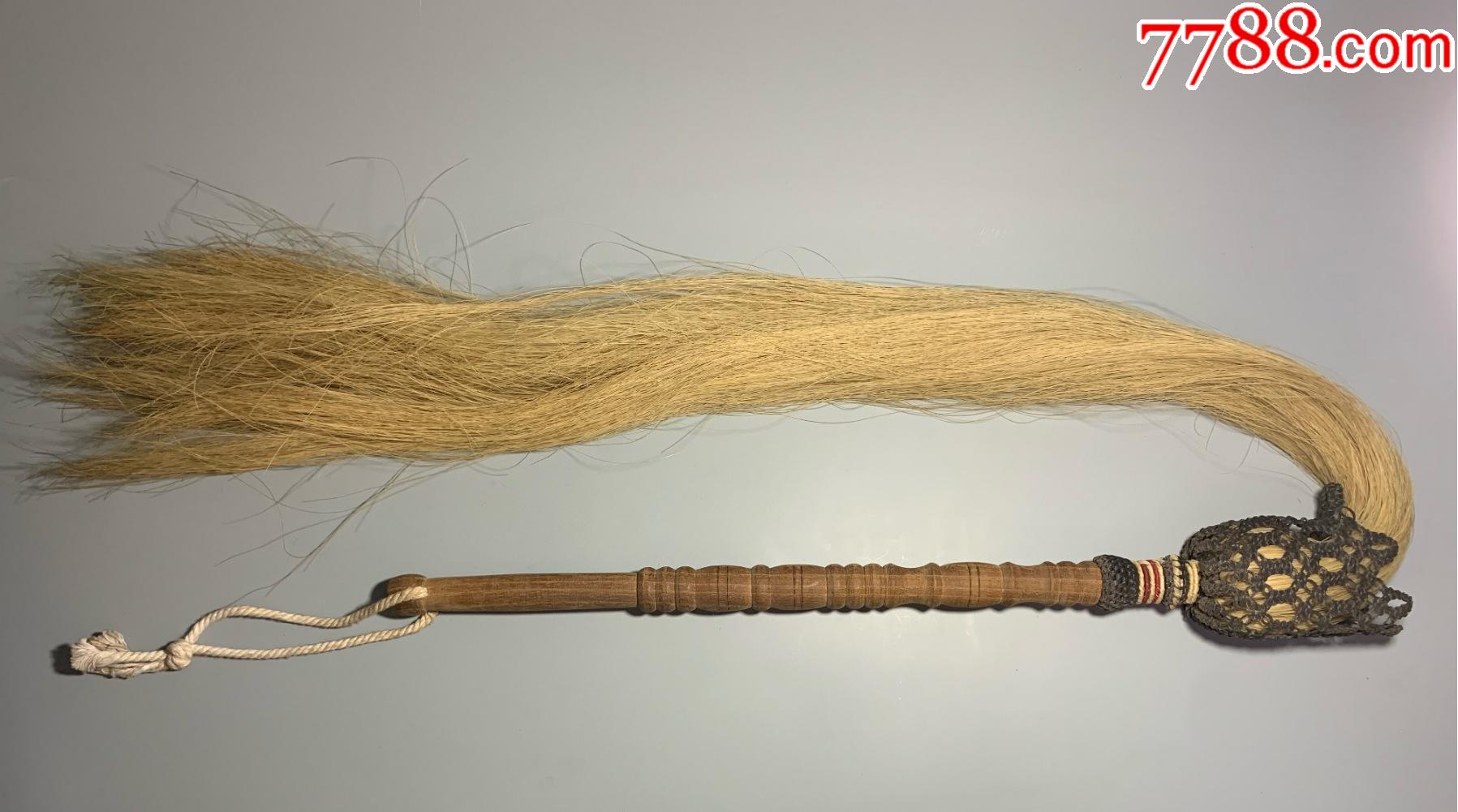 实木真马尾太极拂尘-法器道具浮尘-道士用品太监佛尘扫道教浮沉