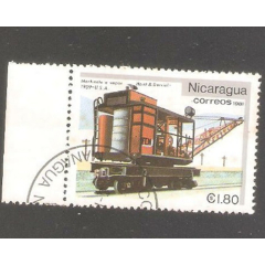 【北极光】尼加拉瓜邮票1982年机车火车吊车邮票-带边-火车专题收藏-实物扫描(se78631066)_7788收藏__收藏热线