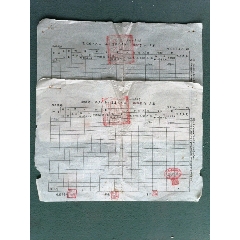 8开，1951年（土地改革史料）鹤峰县人民政府《土地改革经费计算表》2张合售(se78631076)_7788收藏__收藏热线