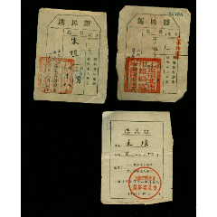 五十年代上海选民证3张(se78631701)_7788收藏__收藏热线