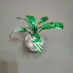 易拉罐工艺品盆景棕榈树