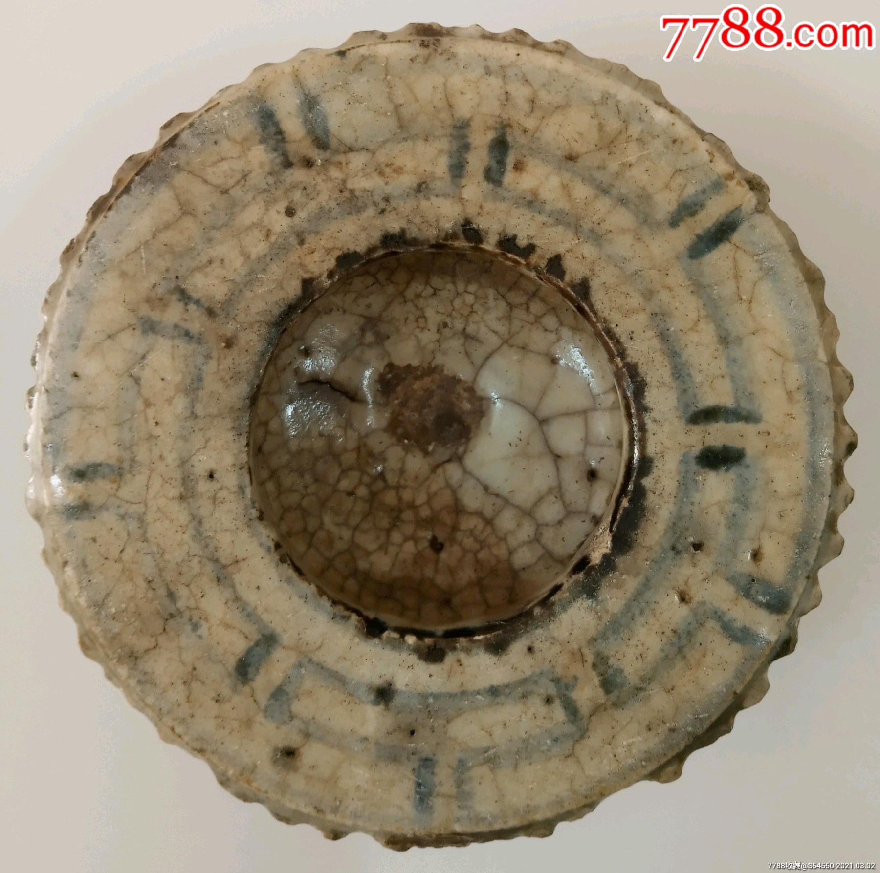 珍稀明代青花水浮司南