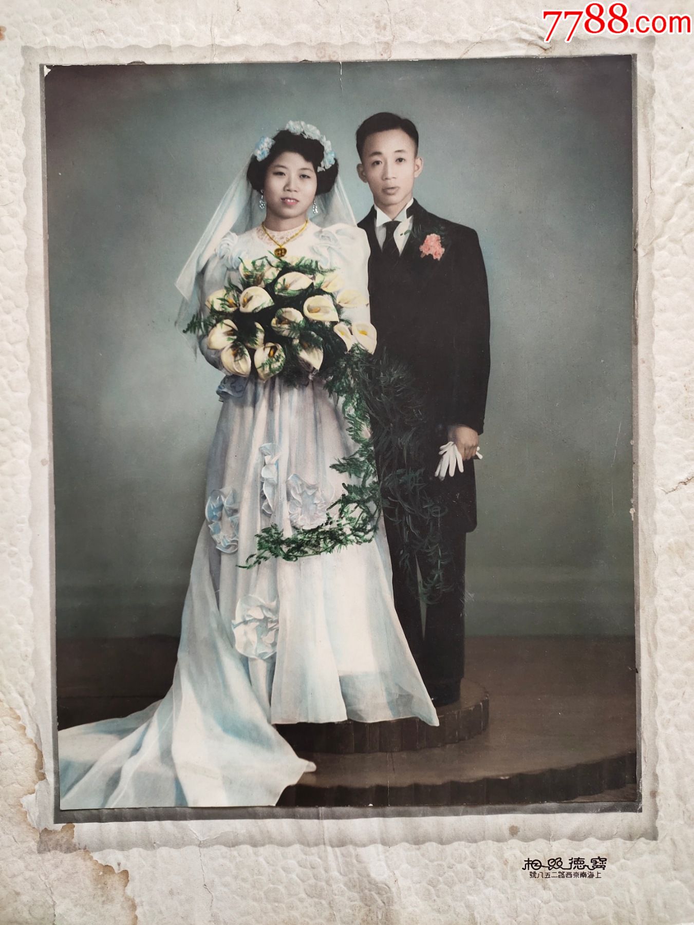 手工上彩结婚照;尺寸大-价格:800元-se78650905-老照片-零售-7788票证