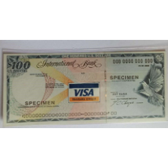 VISA旅行支票100美元票样雕刻版(se78652605)_7788收藏__收藏热线