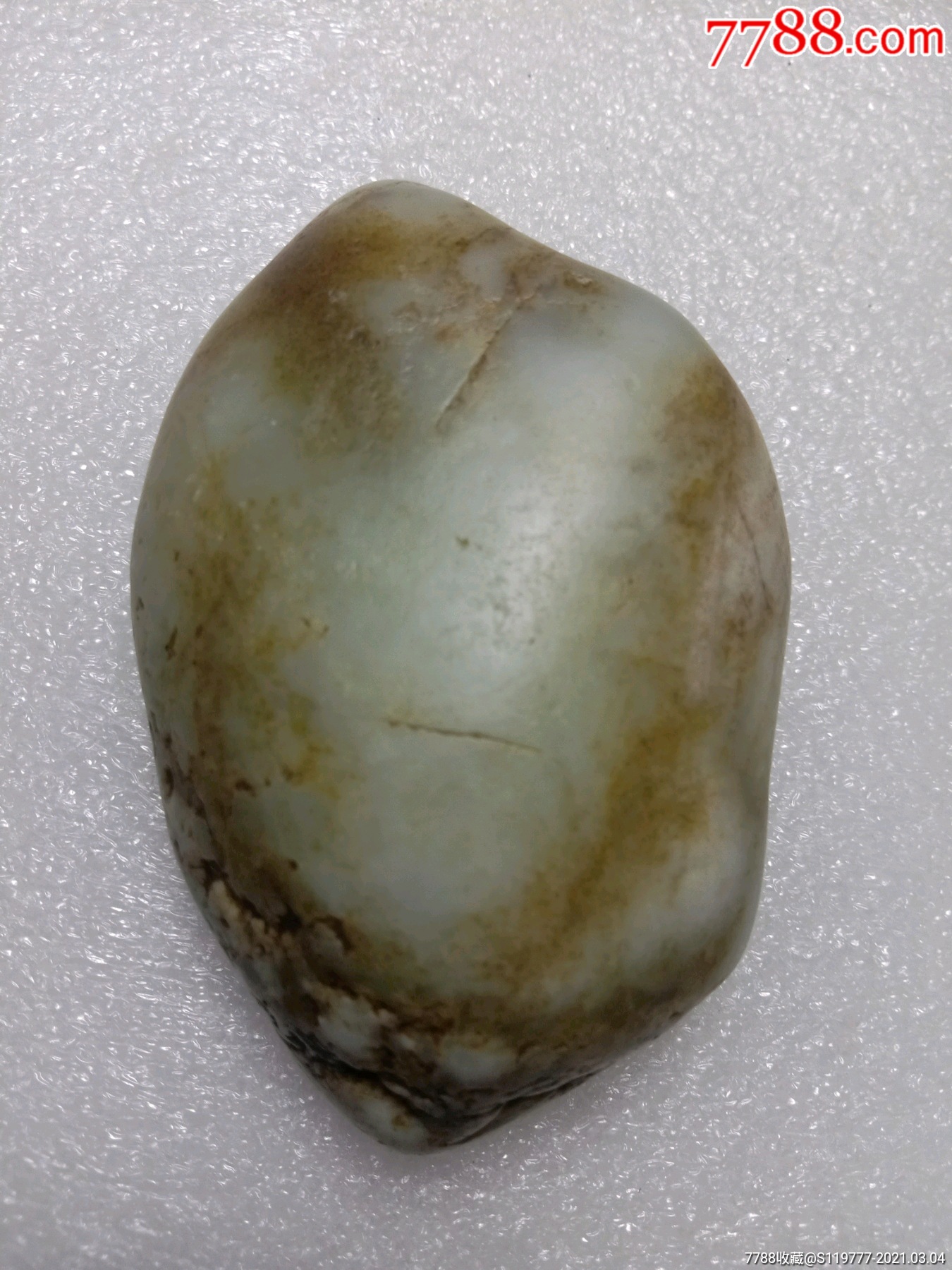 和田糖白玉籽料把件