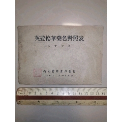 英拉德华药名对照表（1951年）(se78680046)_7788收藏__收藏热线