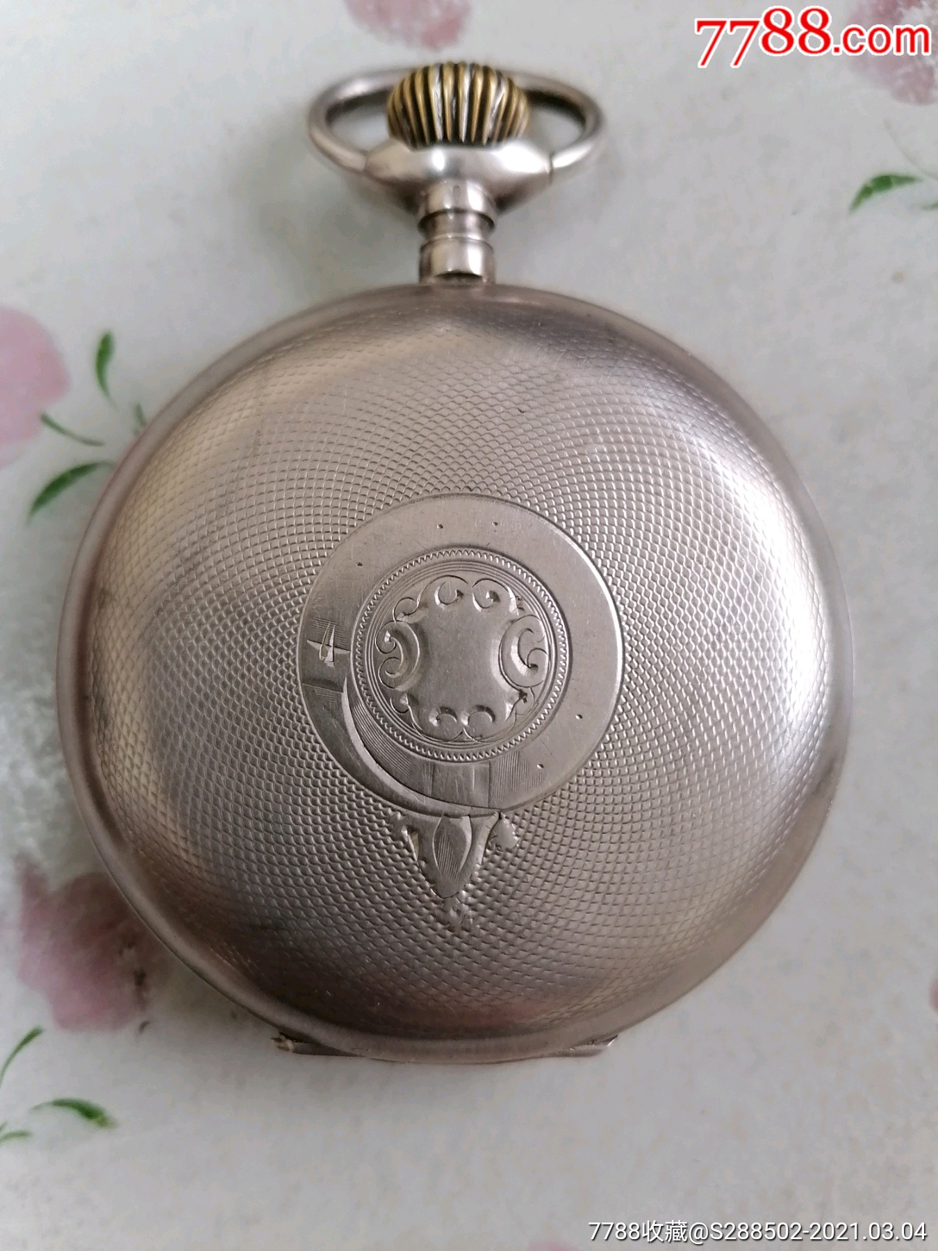 a709银马古董瑞士ancre三开门猎表-怀表/挂表-7788模型收藏