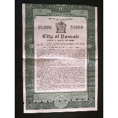 美国帕塞克市供水债券1934年(se78687310)_7788收藏__收藏热线