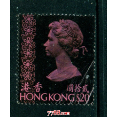 香港邮票1973年女皇伊丽莎白20元信销邮票近上品（票面有折）(se78691002)_7788收藏__收藏热线