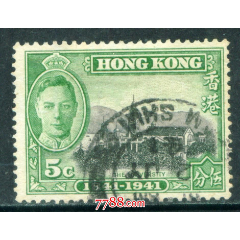 香港1941年开埠百年5分信销邮票上品(se78691415)_7788收藏__收藏热线