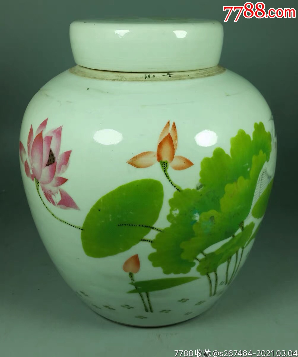 民国瓷器名家王隆泰一路连升纹盖罐一对