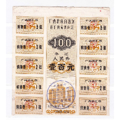 广西壮族自治区88年侨汇物资供应证A非粮票(se78700389)_7788收藏__收藏热线