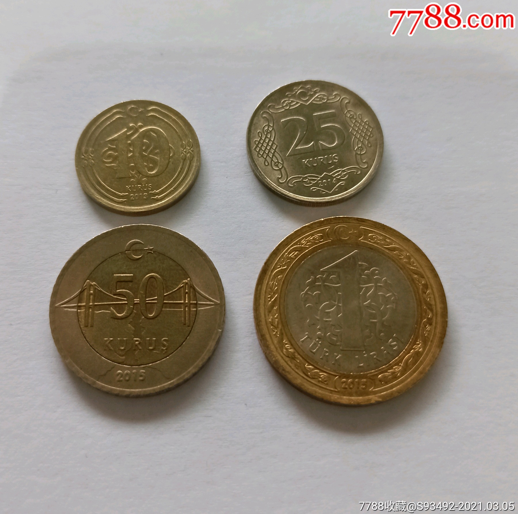 土耳其一元硬币图片图片