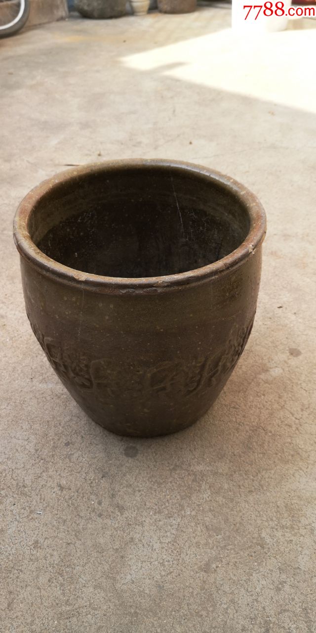 清末民国小水缸卷缸可养鱼种花放书卷画册等