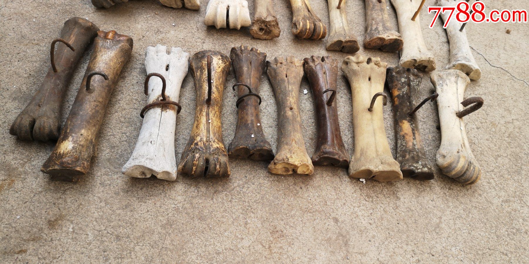 民俗老纺锤牛骨头纺锤一批