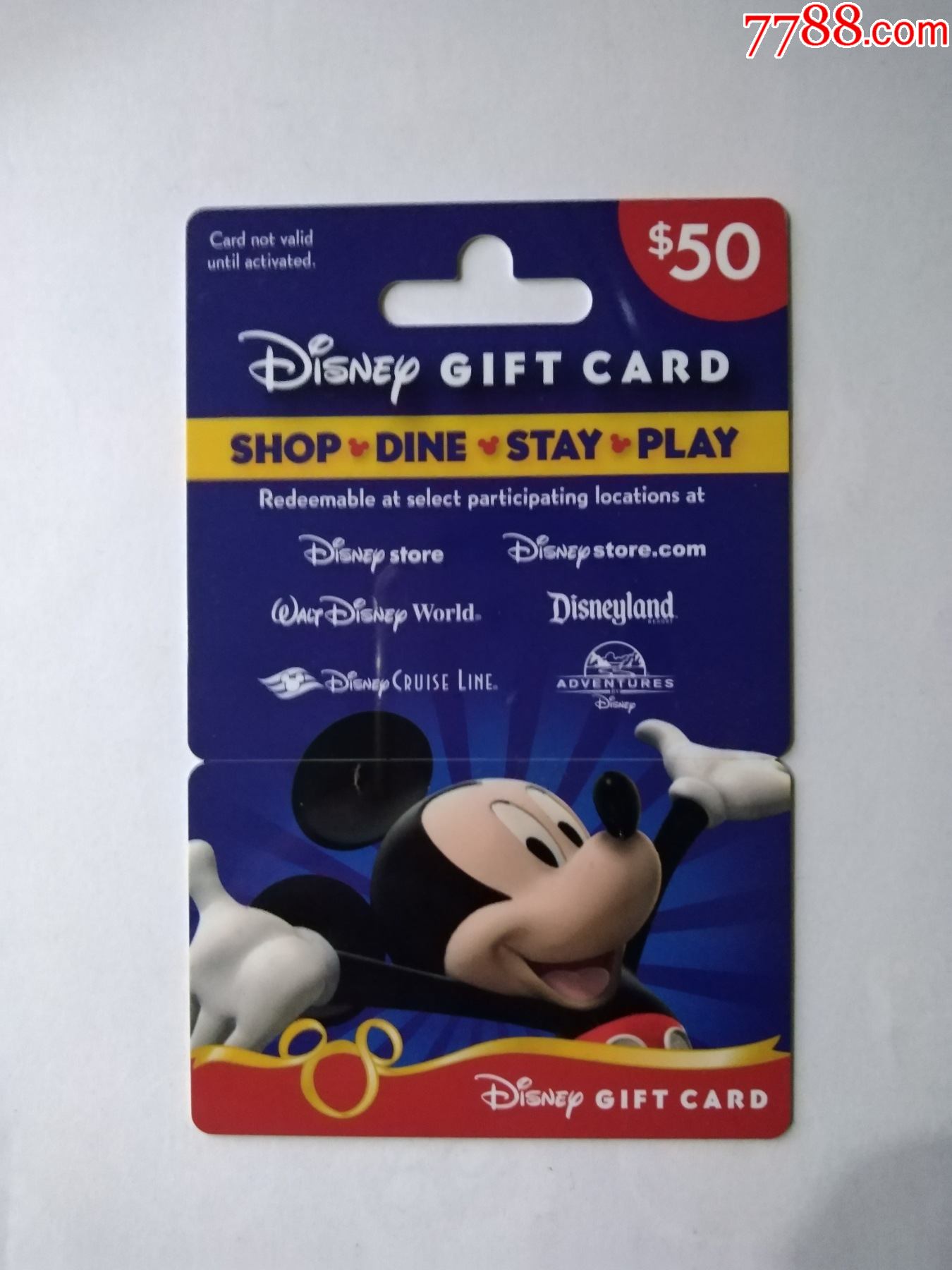 美国,迪士尼公司礼品卡,米老鼠