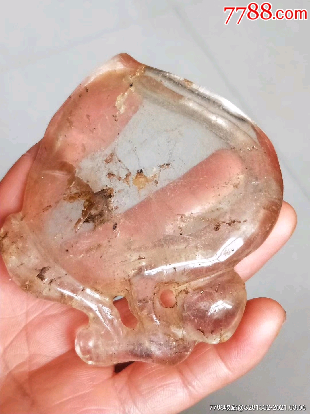 清代水晶笔洗一个