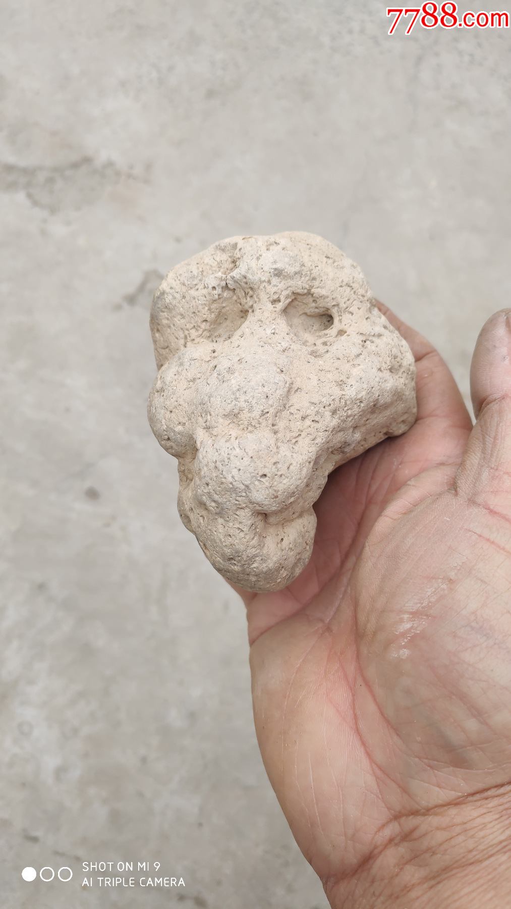 奇石摆件;奇石天然原石造型石"猴头"一个