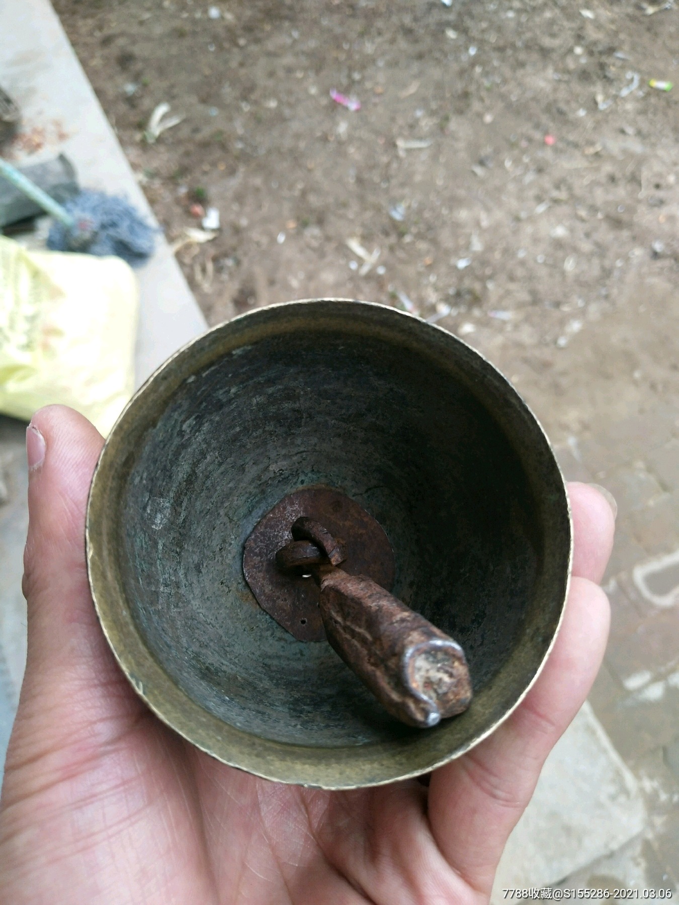 清代大号铜铃铛品相如图皮壳包浆一流一流包老包真