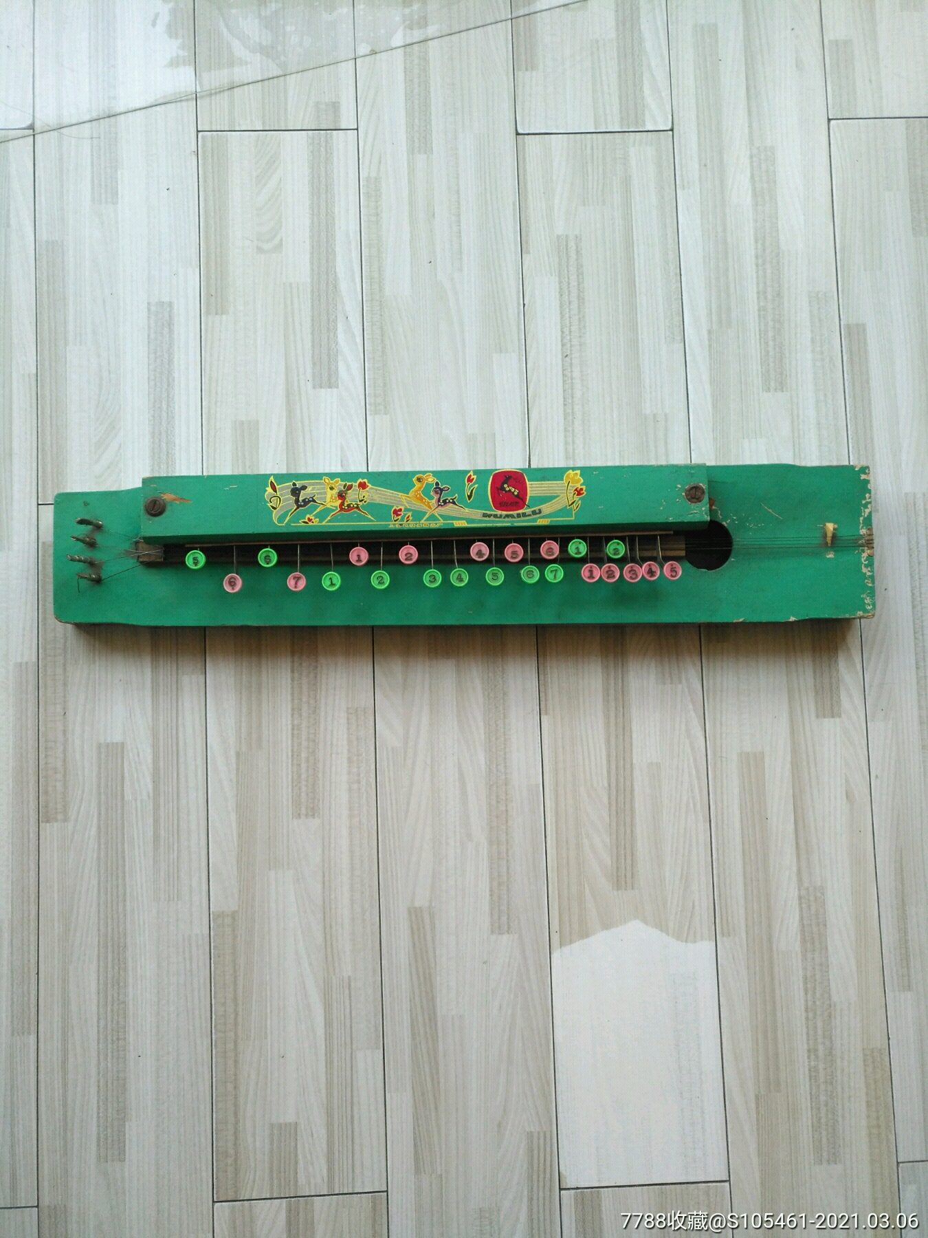 快鹿牌老式儿童娱乐琴