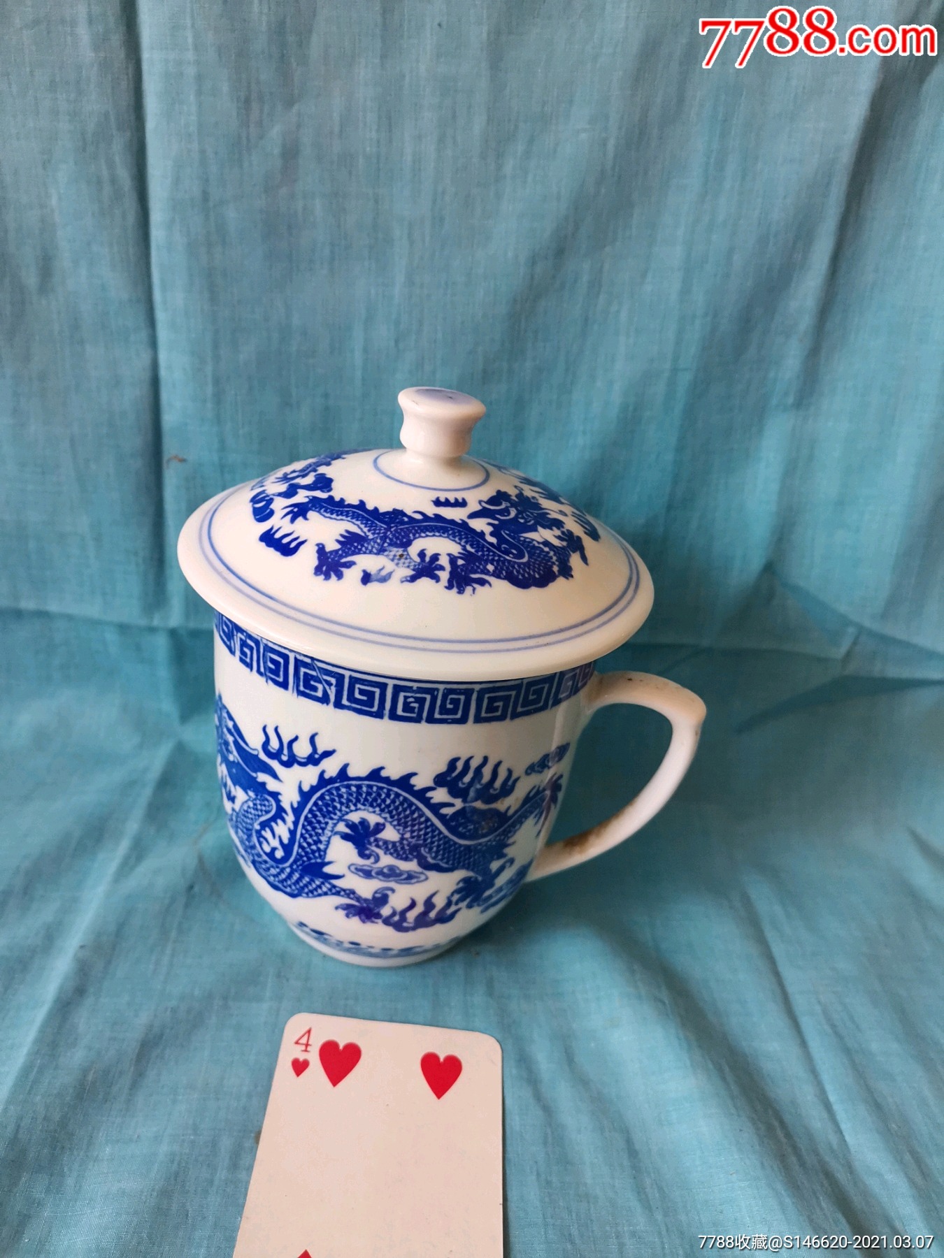 景德镇青花大茶杯