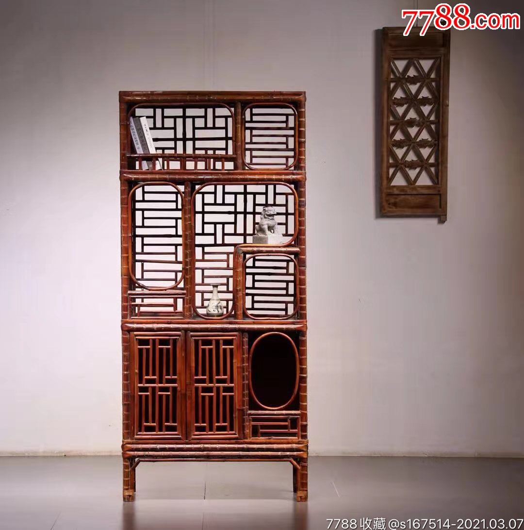 【写竹入画~画竹传情】清竹制多宝阁尺寸:高180-长82-宽35。此物以竹制-价格:6800元-se78738870-木柜/木橱-零售 ...