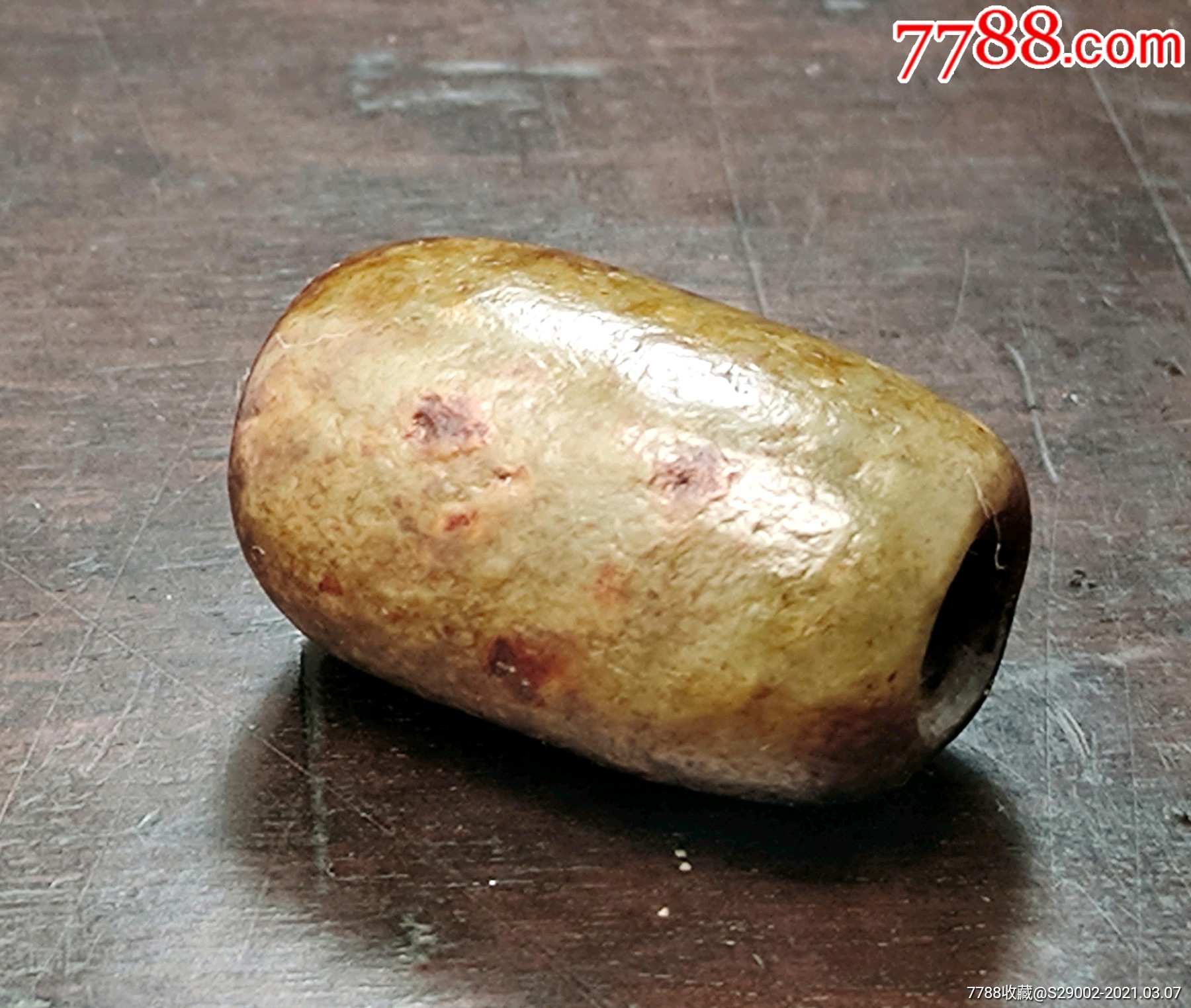 高古地方玉桶珠玉珠一枚手串佛珠配珠