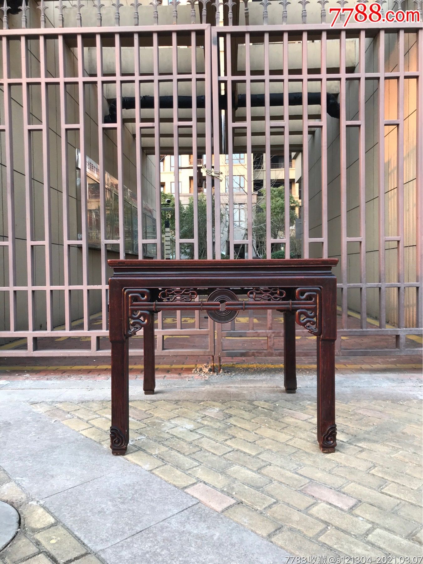 清代草花梨木八仙桌方桌老家具老桌子-价格:23000元-se78756041-木桌