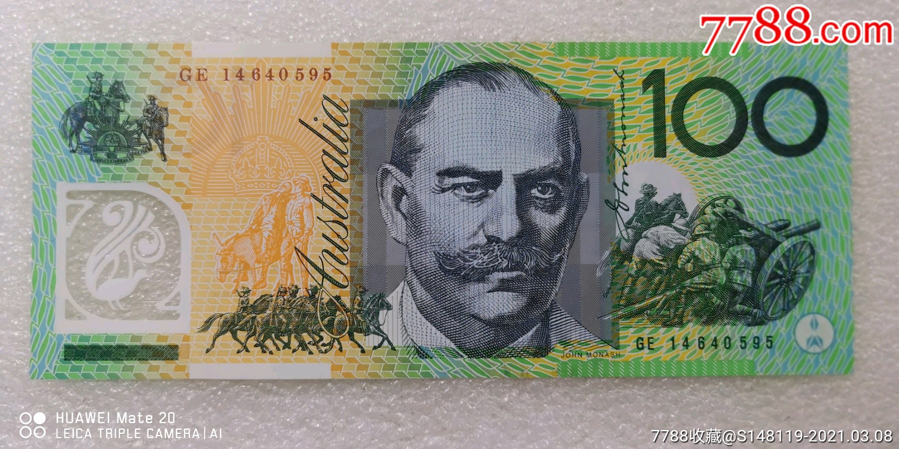 澳大利亚塑料钞一百元