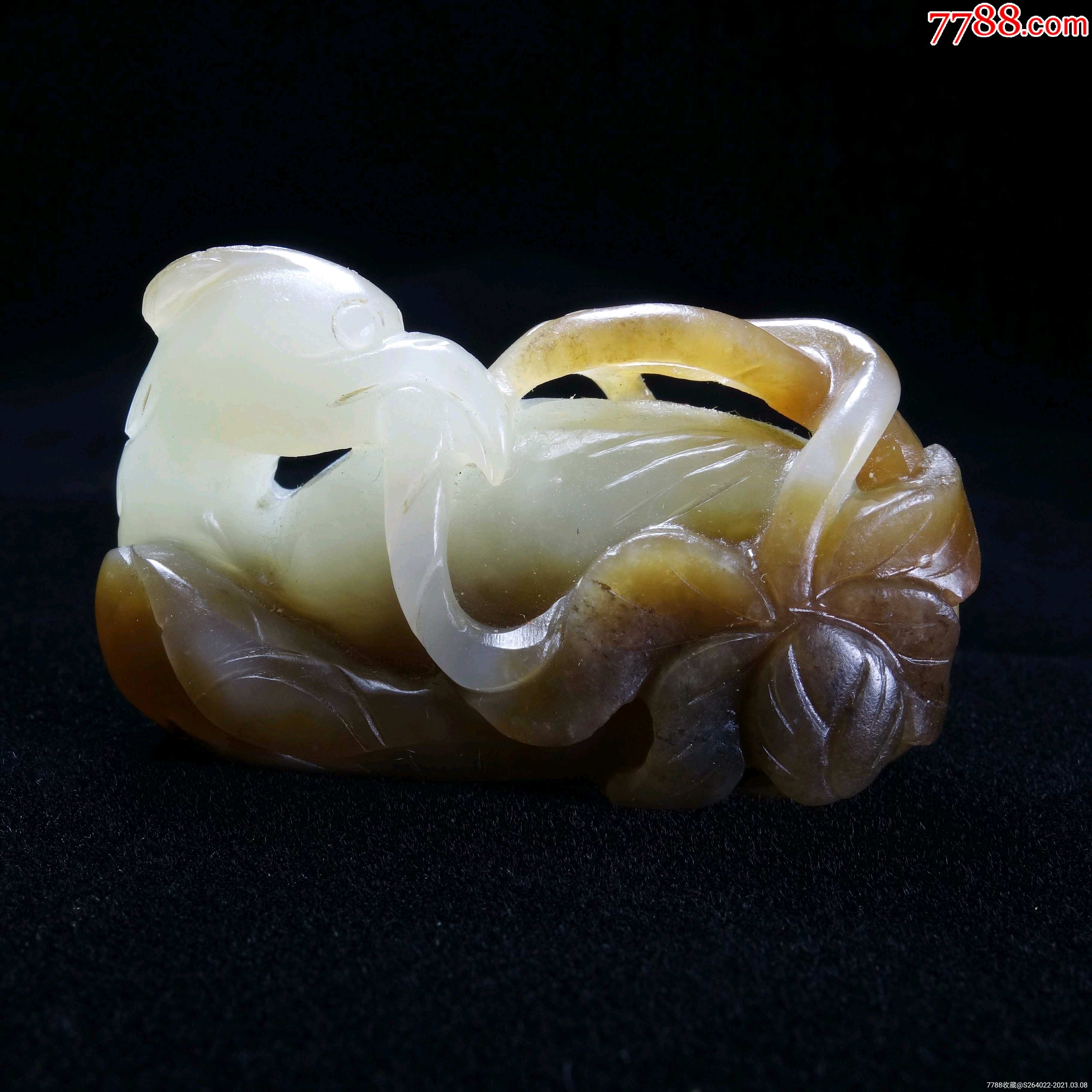 明代和田玉糖一路连科