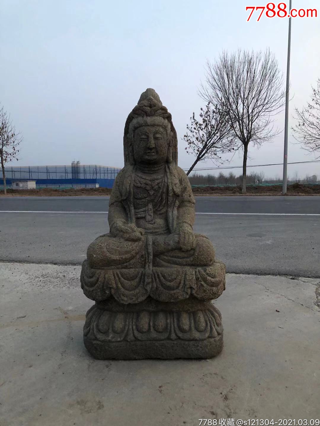 清代石佛坐佛老石器老石雕