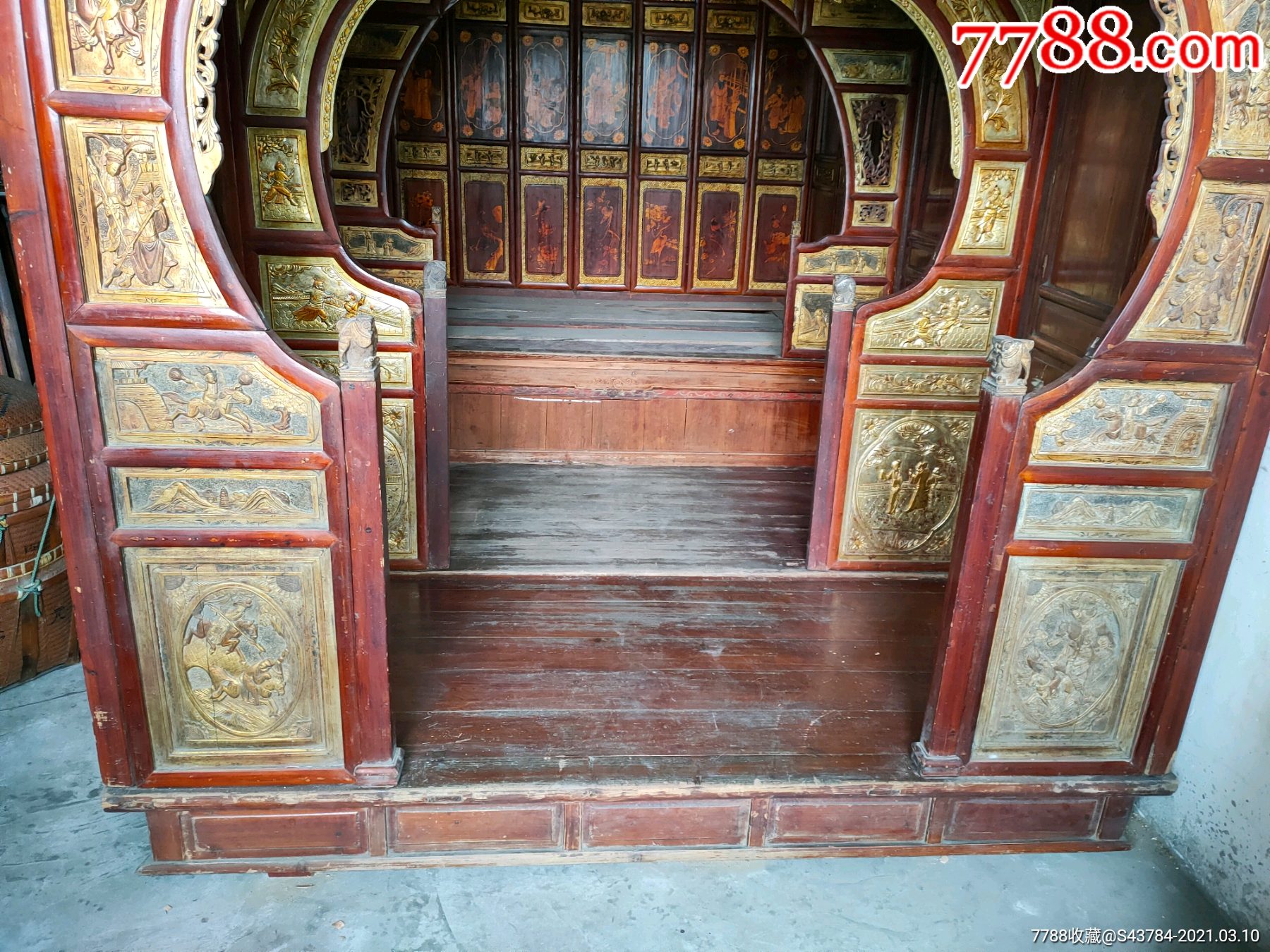 金戈铁马三进床拔步床明清老家具古典家具