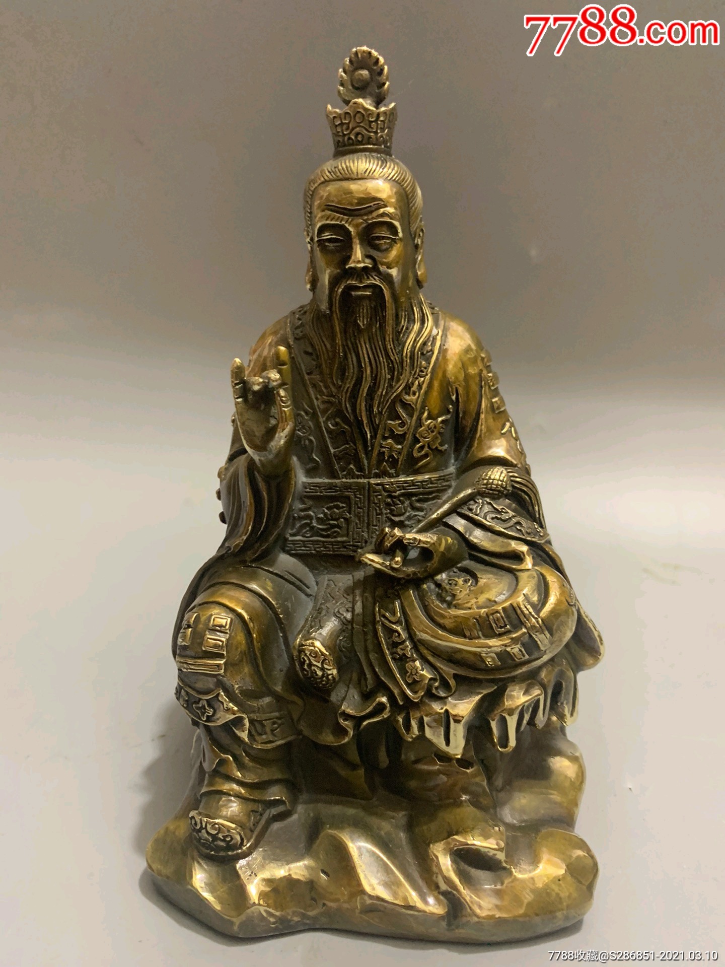 铜太上老君摆件,不议价_铜像/铜佛像_配件图片_收藏价格_7788钟表收藏